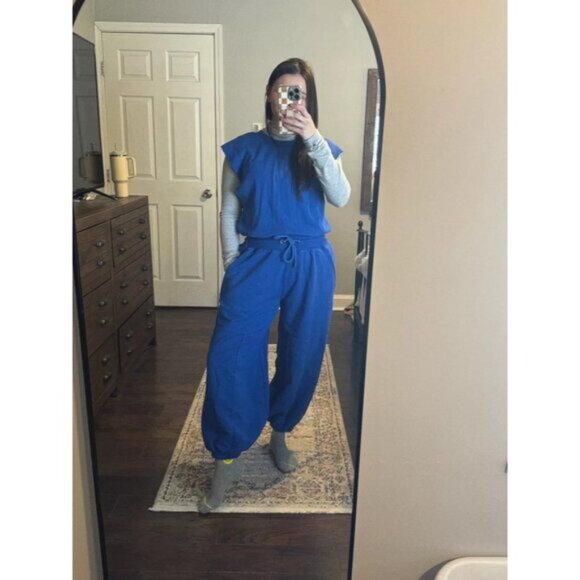 FREE PEOPLE Movement Throw And Go Onesie in Electric Cobalt Size Small NWT - Picture 12 of 12
